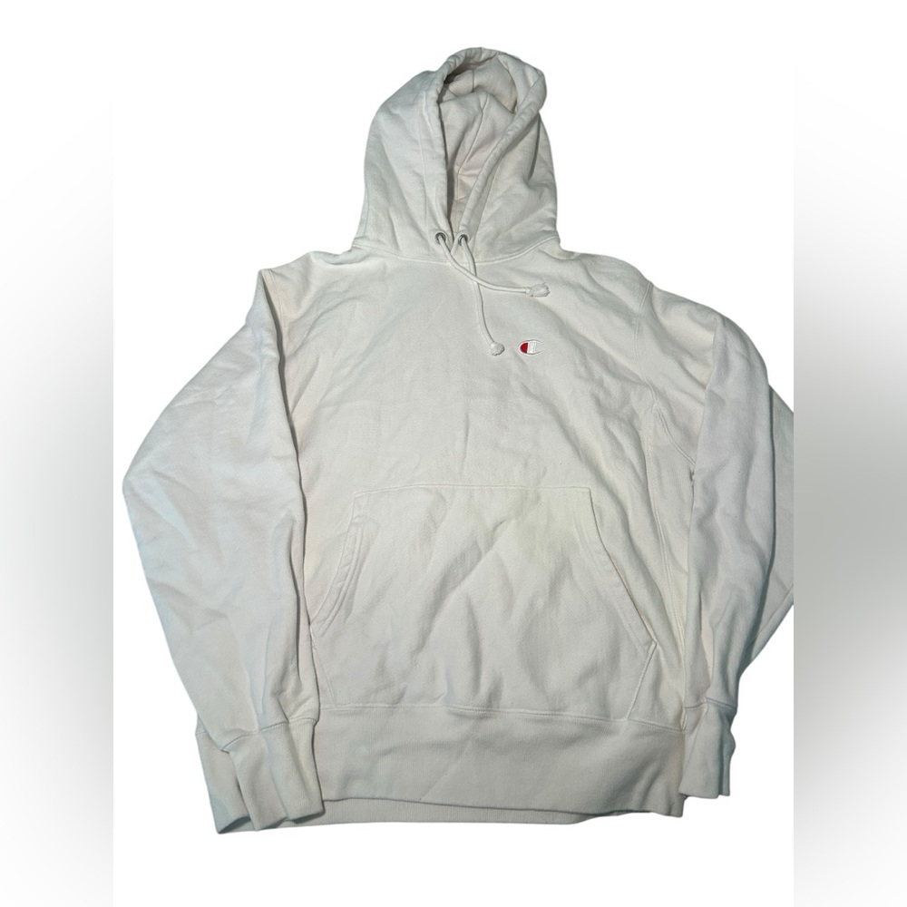Champion Men's White Hoodie Size Medium Gym, Retro, Streetwear